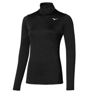 Black Women Mizuno Impulse Core Ls Hz Tops | 5768-YLBIA