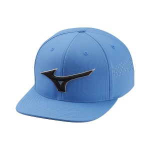 Blue Men Mizuno Tour Flat Snapback Headwear | 2493-JTEWB