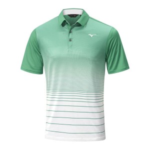 Green Men Mizuno Quick Dry Mirage Polo Shirts | 8052-BJRGM