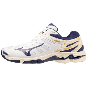 White Women Mizuno Wave Voltage Volleyball Shoes | 8497-DWUZH