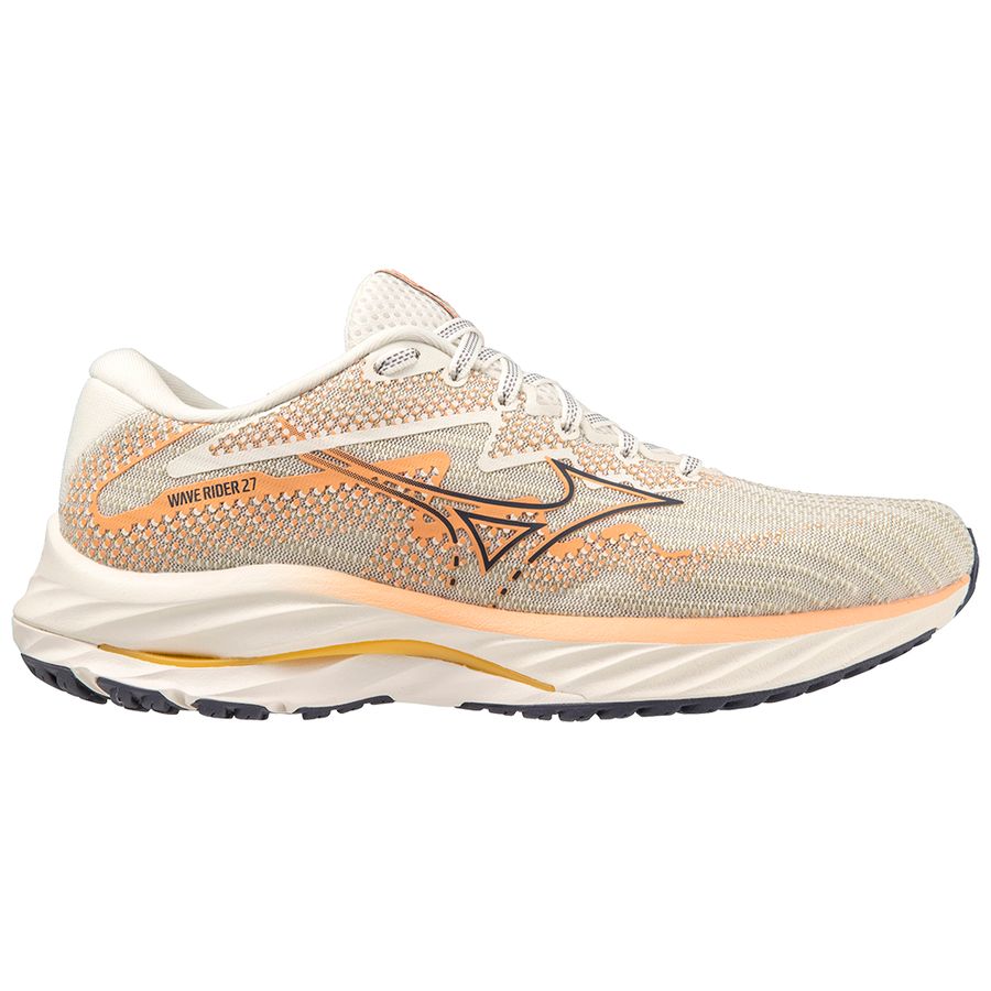 Beige Women Mizuno Wave Rider 27 Running Shoes | 1062-ZDQVP