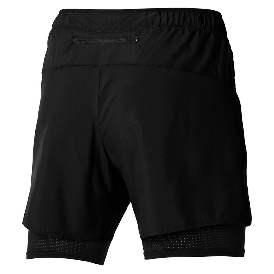 Black Men Mizuno Core 5.5 2in1 Shorts | 0487-ICMJT