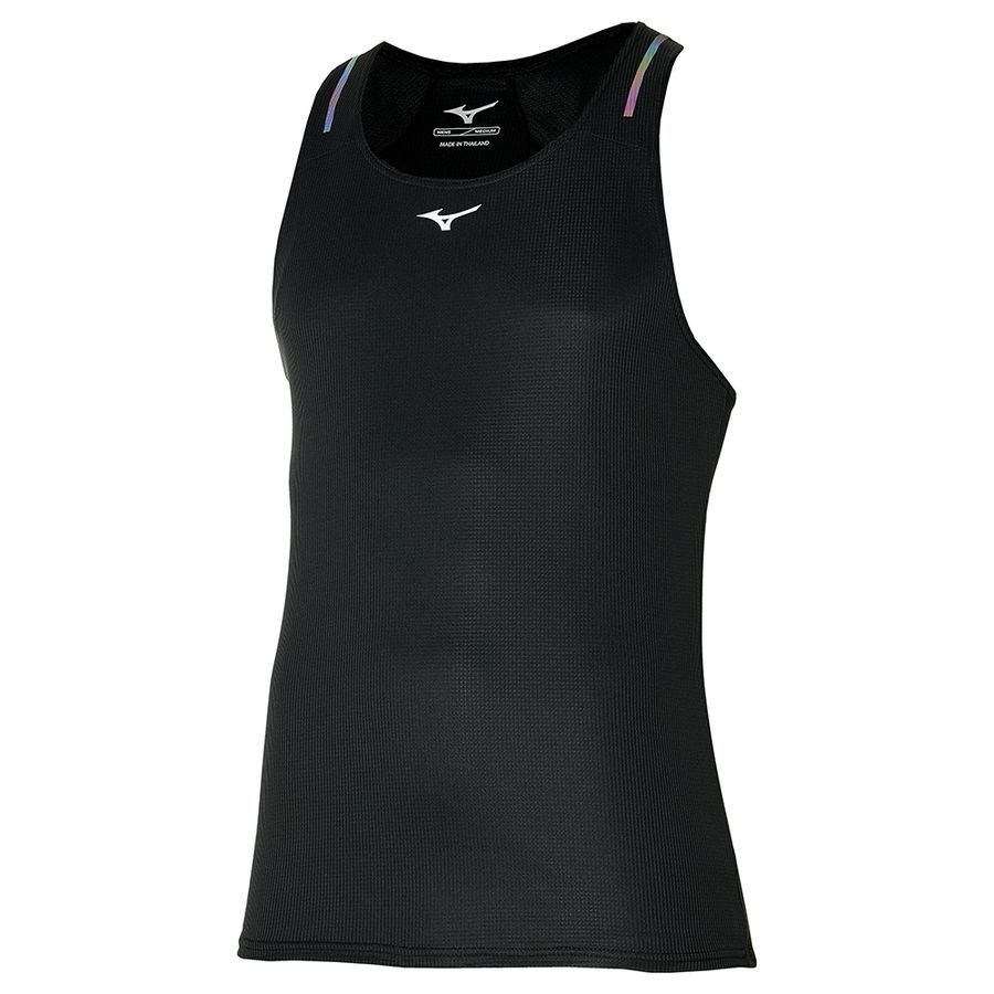 Black Men Mizuno Dryaeroflow Tanks | 3956-ZYVWL