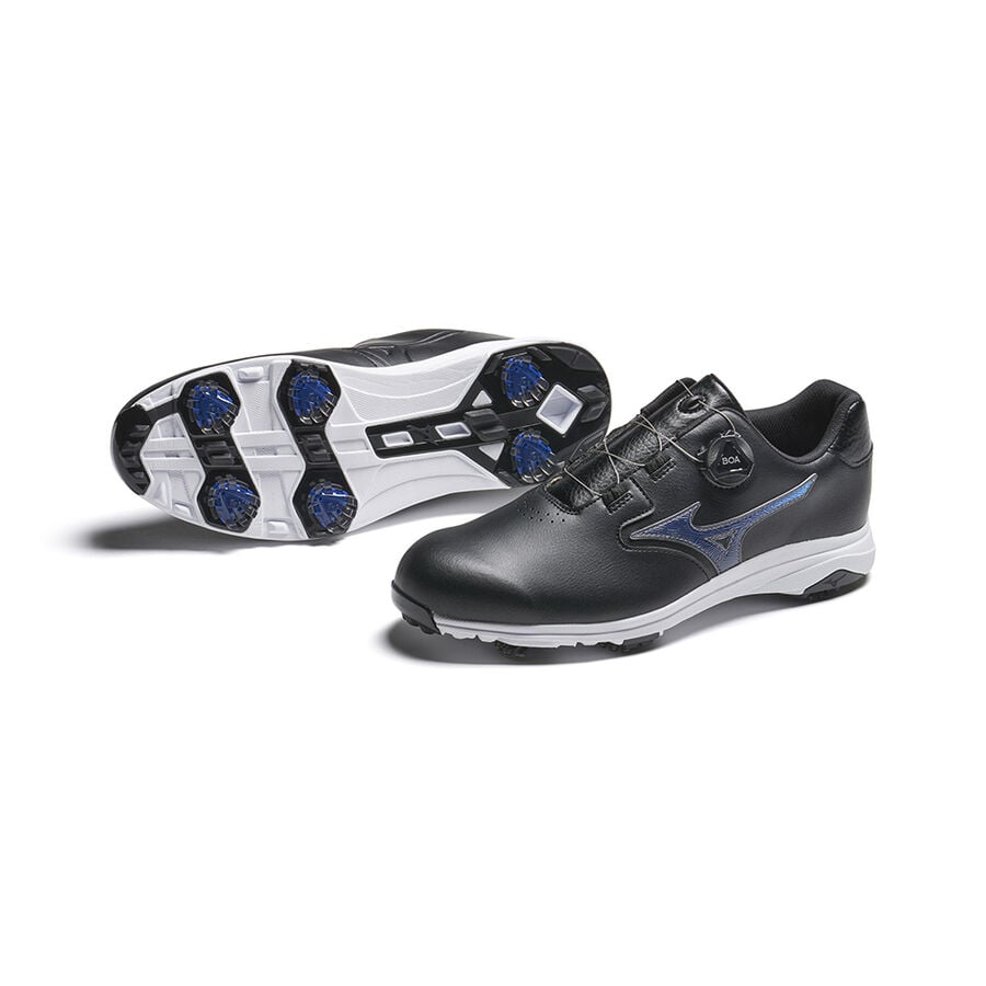 Black Men Mizuno Nexlite Gs Spiked Boa Golf Shoes | 5347-ZRXJV