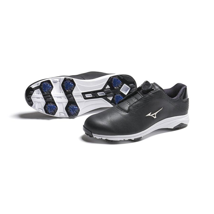 Black Men Mizuno Nexlite Pro Boa Golf Shoes | 8395-YEPOR