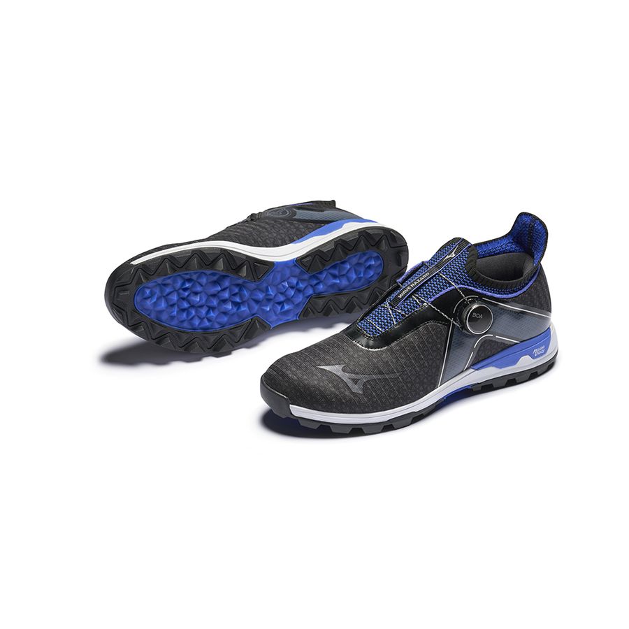 Black Men Mizuno Wave Hazard Boa Golf Shoes | 8167-ARDGX