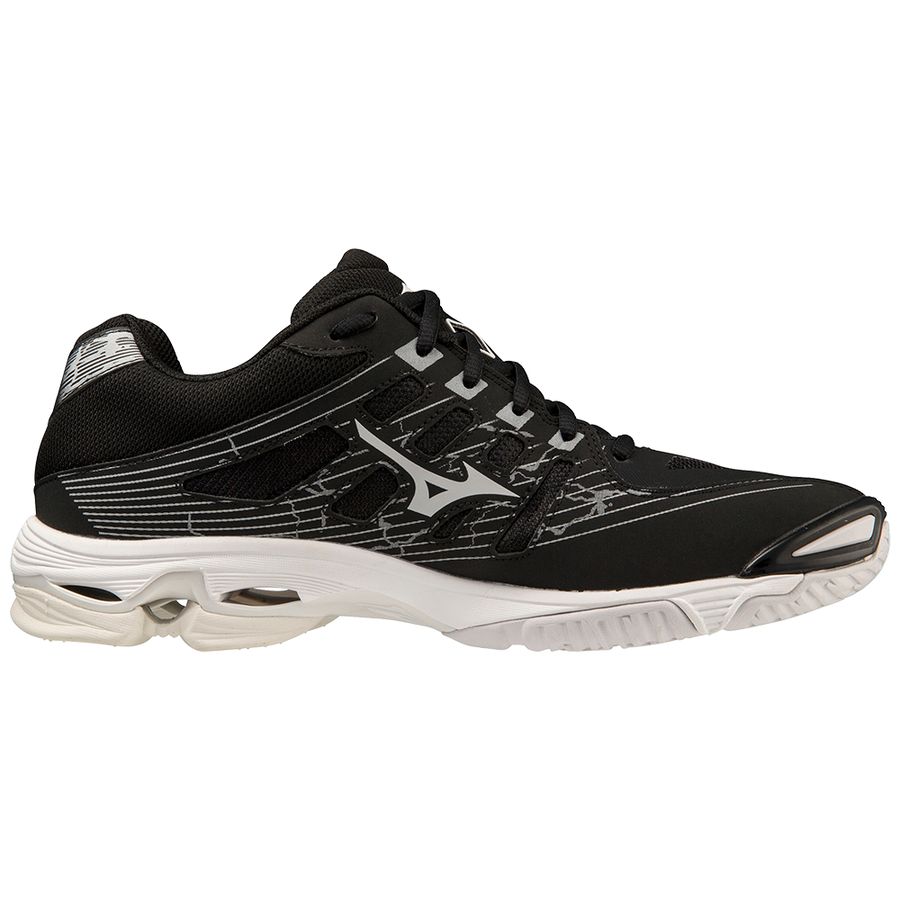 Black Men Mizuno Wave Voltage Volleyball Shoes | 3964-TPEMI