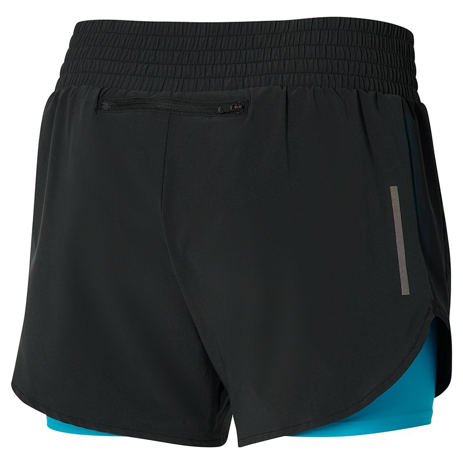 Black Women Mizuno 2in1 4.5 Shorts | 4679-WCKER
