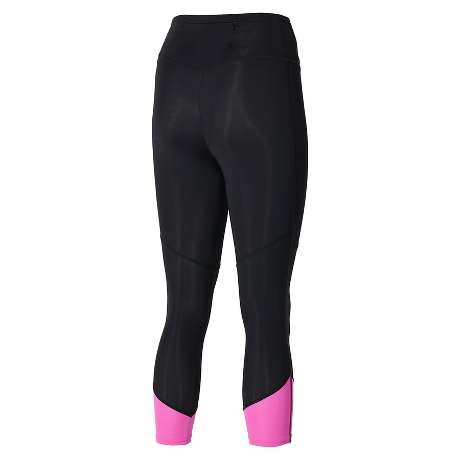 Black Women Mizuno Impulse Core 3/4 Leggings | 9608-TILPS