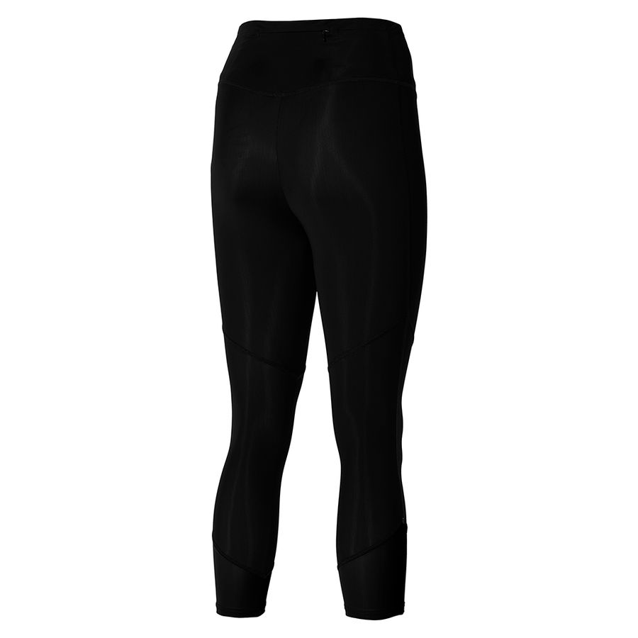 Black Women Mizuno Impulse Core 3/4 Leggings | 1702-UFPHO