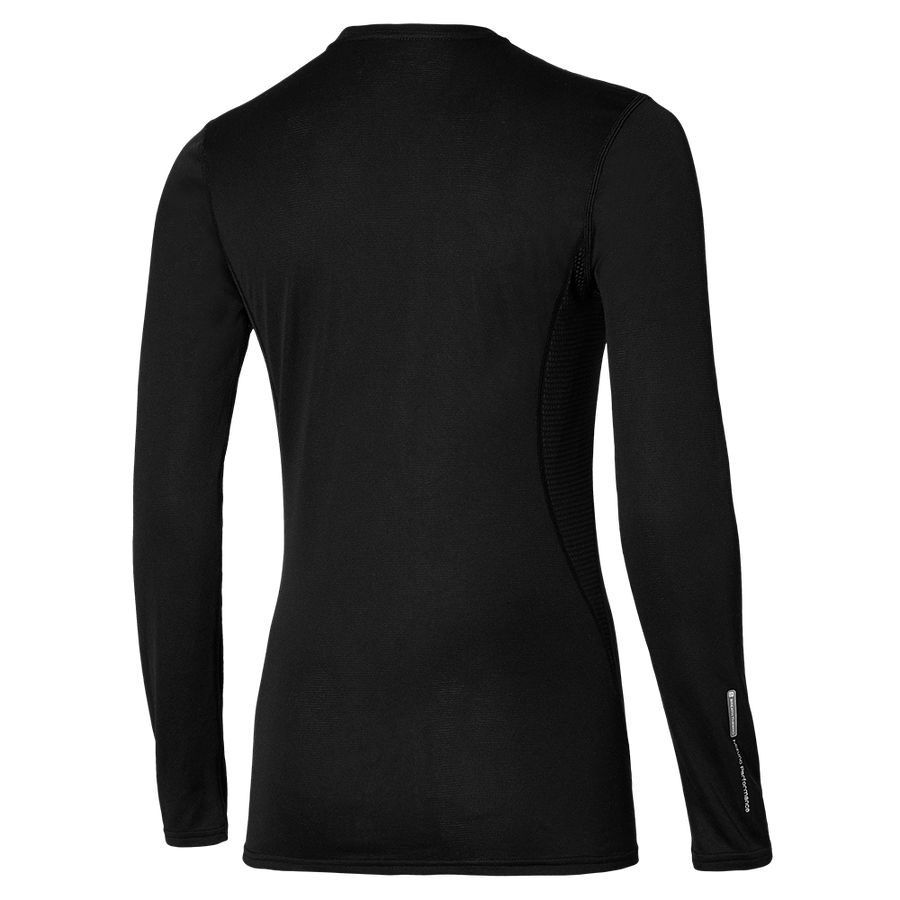 Black Women Mizuno Mid Weight-L Crew Tops | 4217-MSDXW