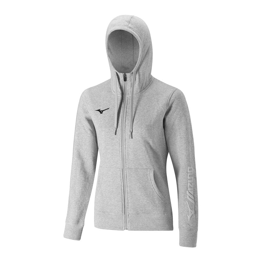 Black Women Mizuno Sweat Fz Hoodie | 6209-IYNQP