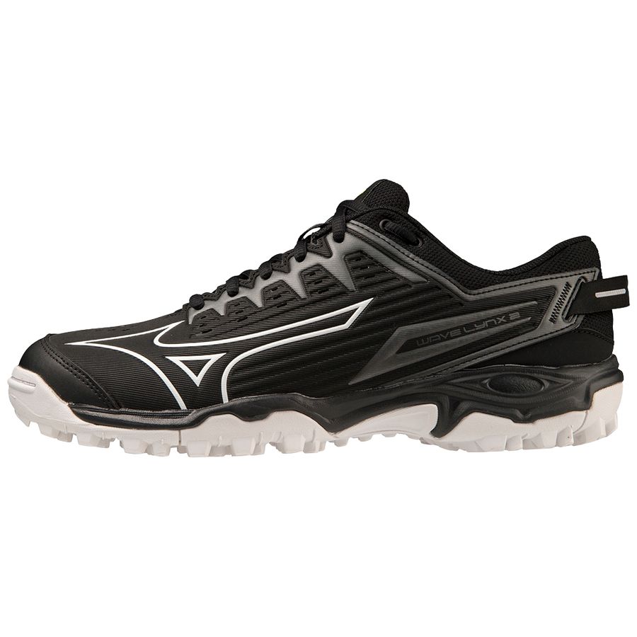 Black / White Men Mizuno Wave Lynx 2 Hockey Shoes | 5092-XCARO