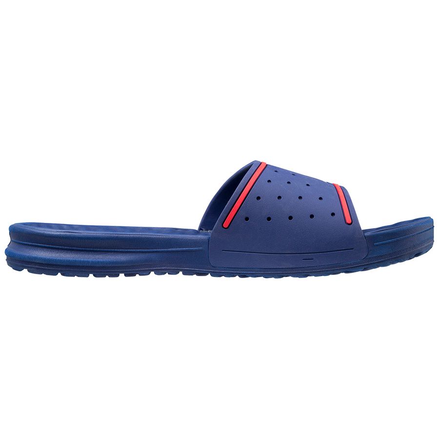 Blue Men Mizuno Relax Slides | 4761-YEAVH