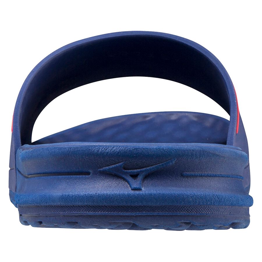 Blue Men Mizuno Relax Slides | 4761-YEAVH