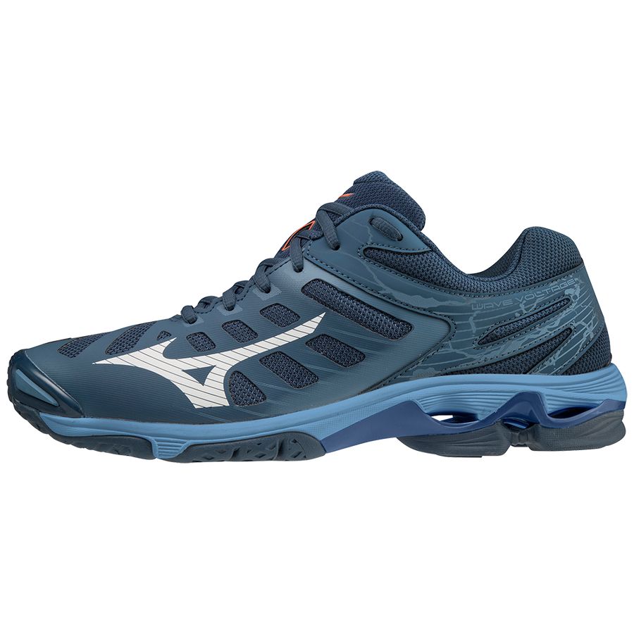 Blue Men Mizuno Wave Voltage Volleyball Shoes | 0123-GUCHX