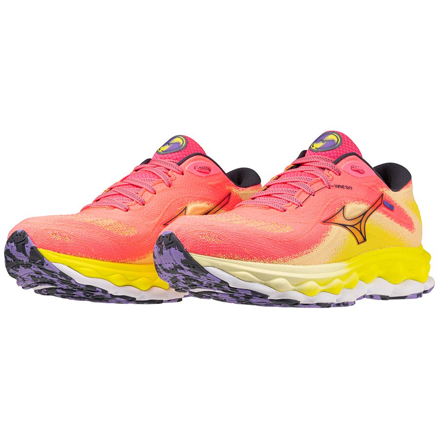 Blue Women Mizuno Wave Sky 7 Running Shoes | 4052-TKBSZ