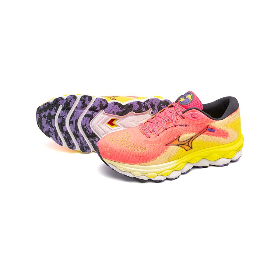 Blue Women Mizuno Wave Sky 7 Running Shoes | 4052-TKBSZ