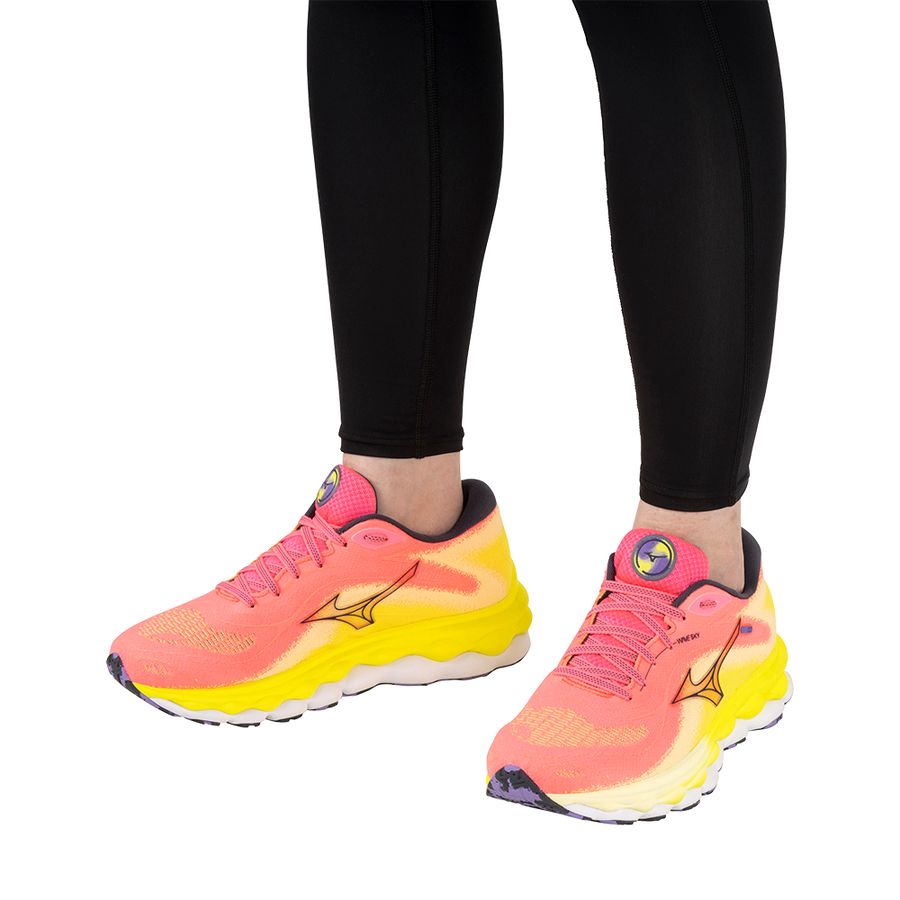 Blue Women Mizuno Wave Sky 7 Running Shoes | 4052-TKBSZ