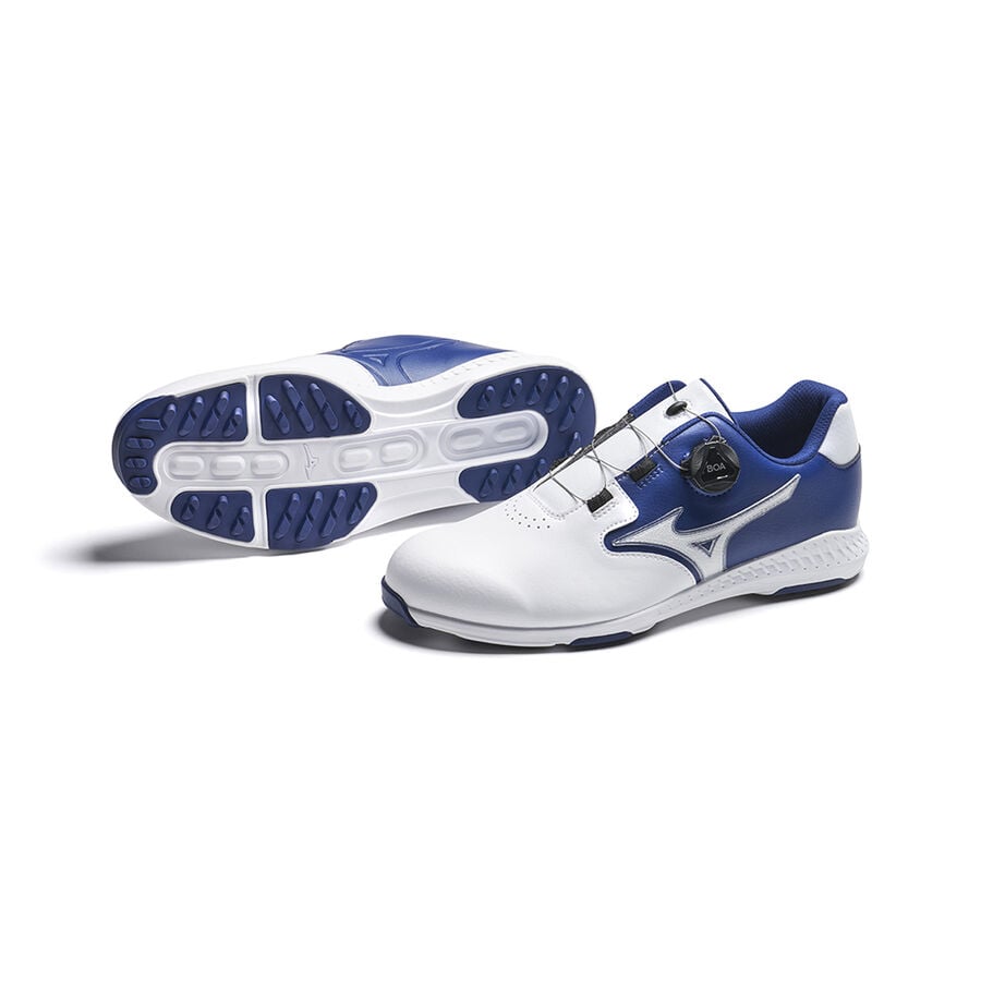 Blue / White Men Mizuno Nexlite Gs Spikeless Golf Shoes | 2506-KTLGY