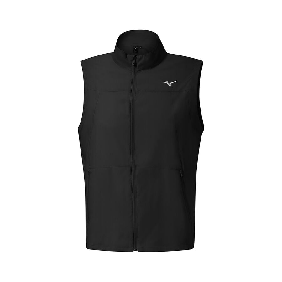Deep Grey / Black Men Mizuno Mt Drizzle Vest | 8591-XIHRJ