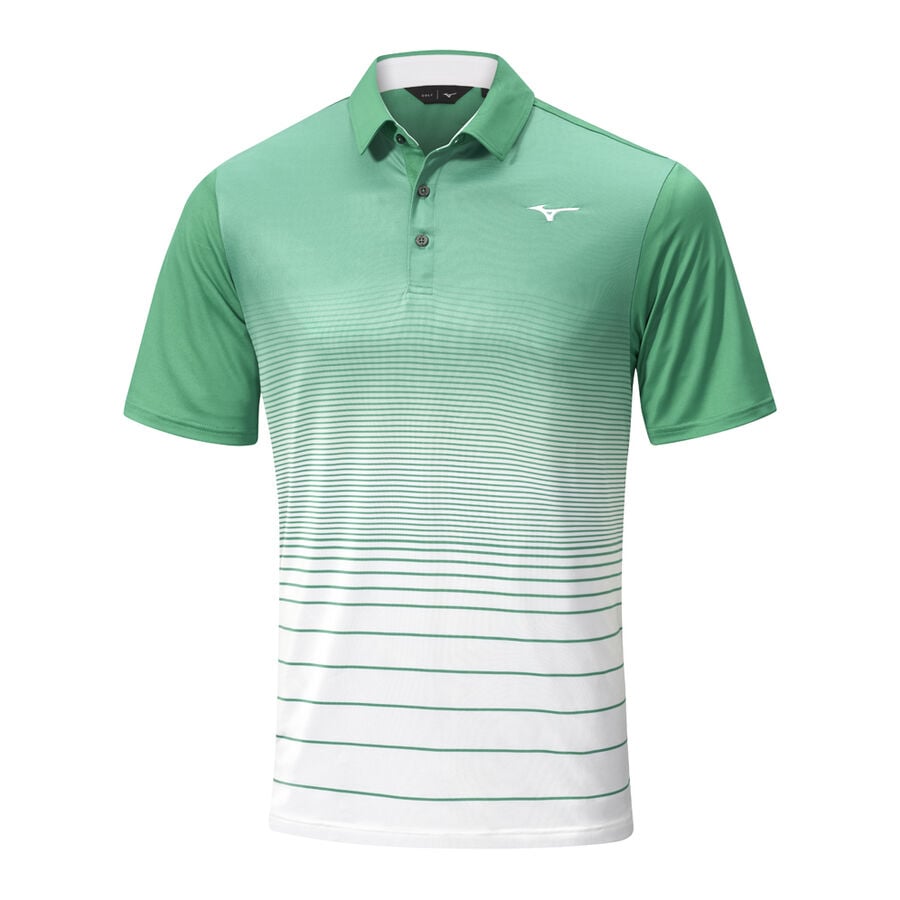 Green Men Mizuno Quick Dry Mirage Polo Shirts | 8052-BJRGM