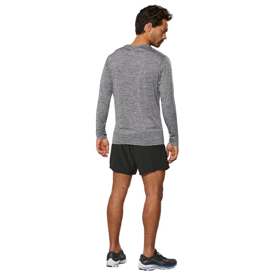 Grey Men Mizuno Impulse Core Ls Hz Tops | 9743-SKJHT