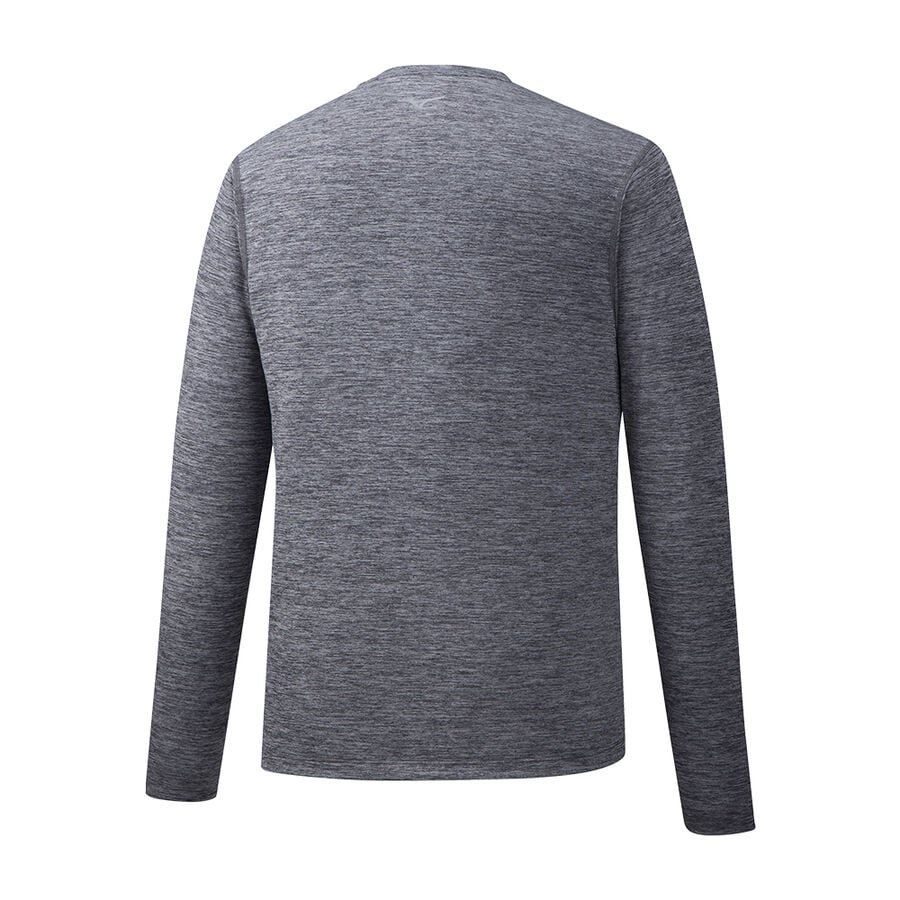 Grey Men Mizuno Impulse Core Ls T Shirts | 0671-PBGKL