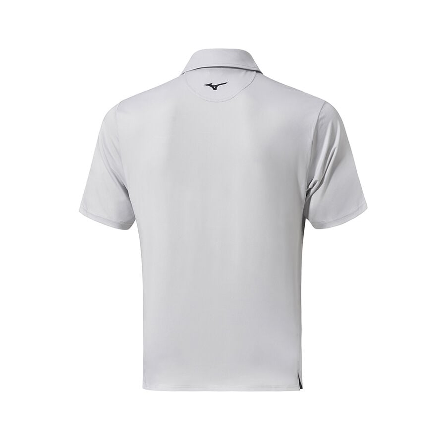 Grey Men Mizuno Qd Comp Polo Shirts | 2814-XHBZF