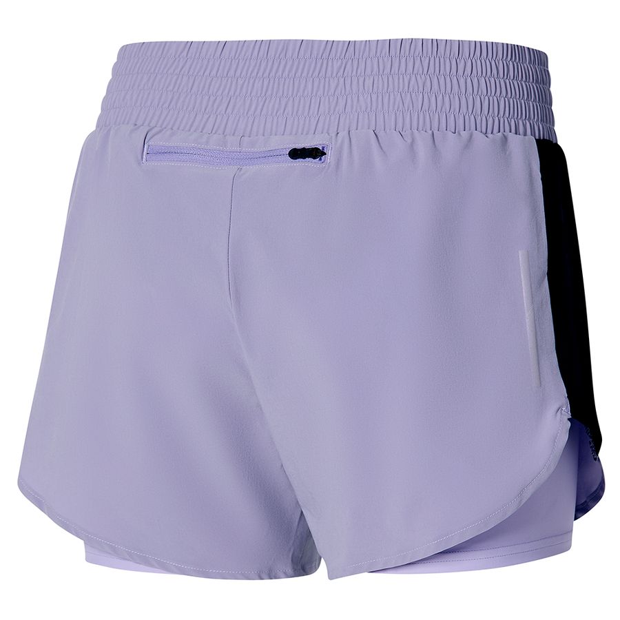 Grey Women Mizuno 2in1 4.5 Shorts | 8271-QOSGA