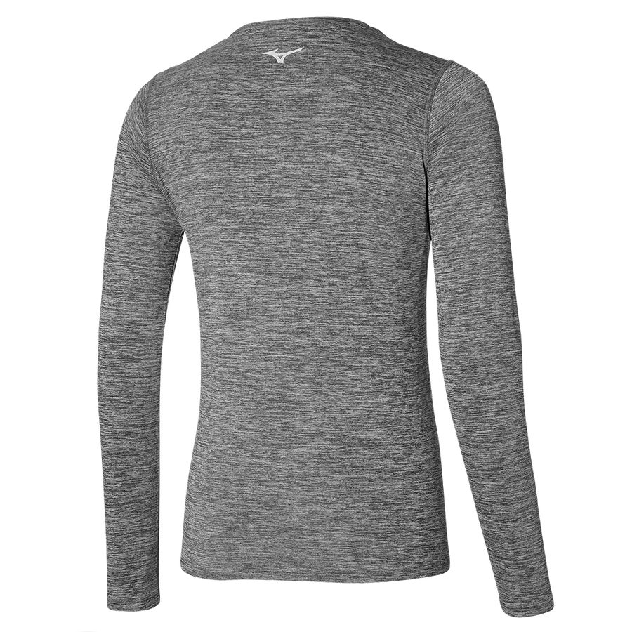 Grey Women Mizuno Impulse Core Ls T Shirts | 9843-EXGUQ