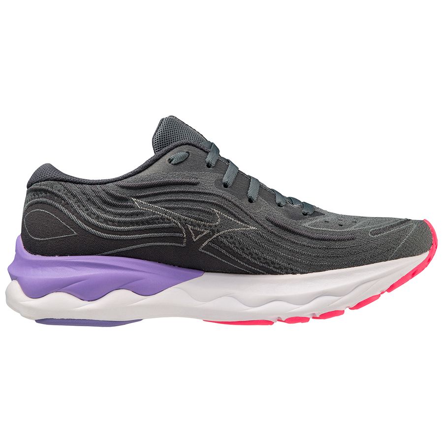 Grey Women Mizuno Wave Skyrise 4 Running Shoes | 6849-JVLGU