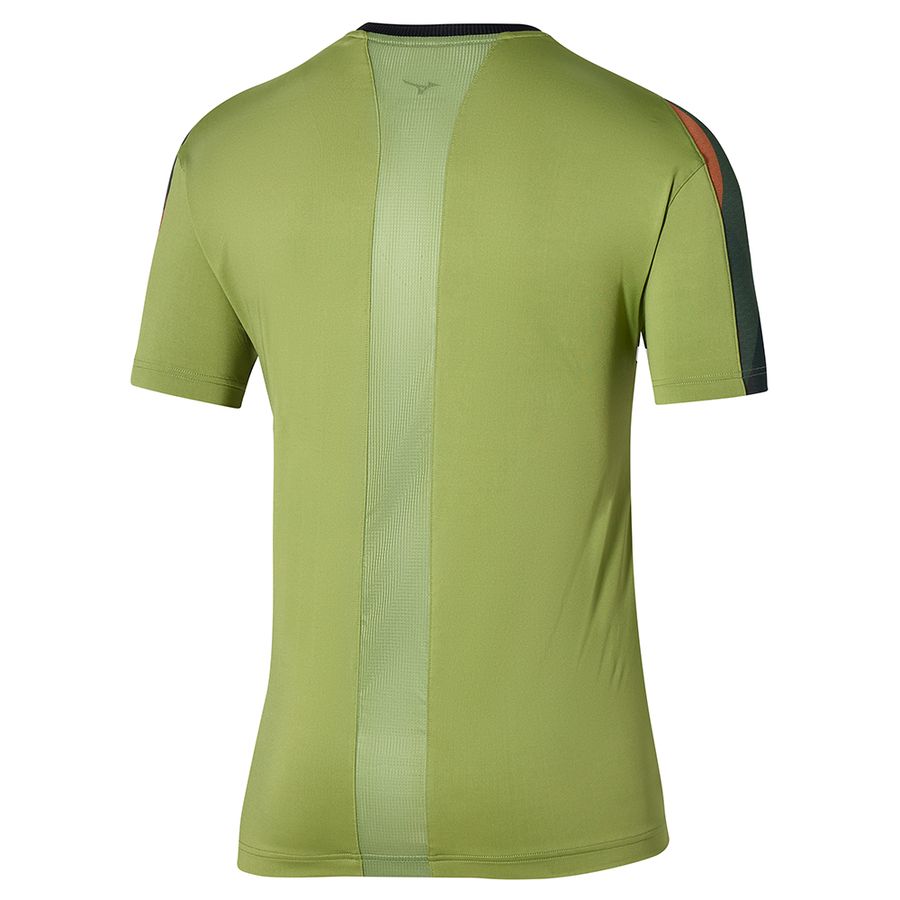 Grey / Green Men Mizuno Release Shadow T Shirts | 6287-TCNJV