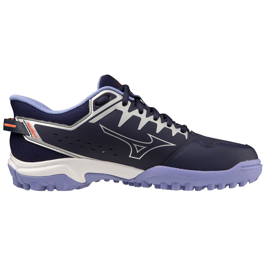 Navy Men Mizuno Wave Lynx 2 Jr. Hockey Shoes | 0794-HZBFG