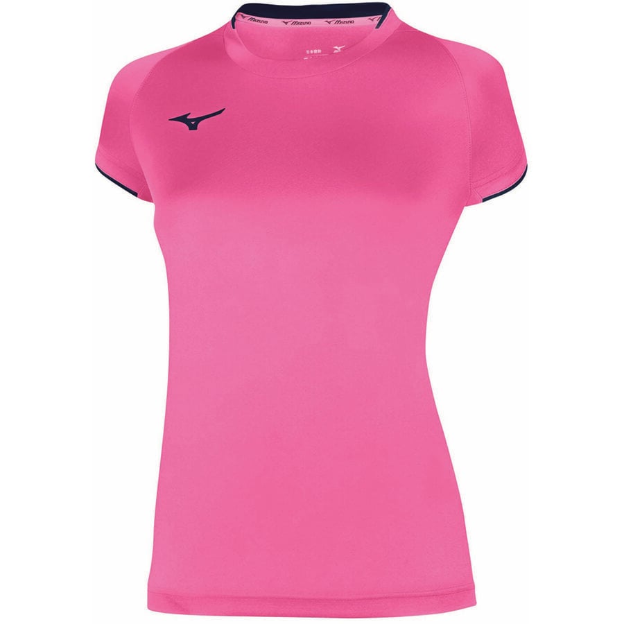 Pink Women Mizuno Core Ss T Shirts | 2136-GRXVW