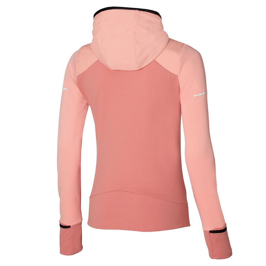 Pink Women Mizuno Warmalite Hybrid Fz Tops | 5879-QDKFE