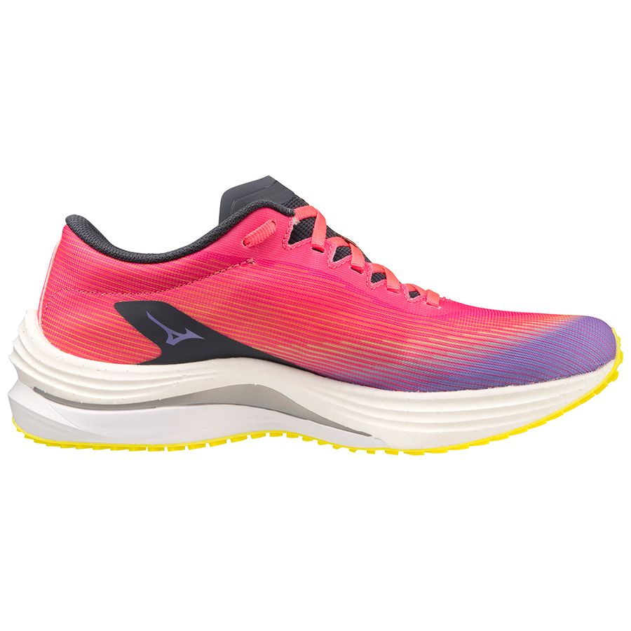 Pink Women Mizuno Wave Rebellion Flash Running Shoes | 4812-EBKUQ
