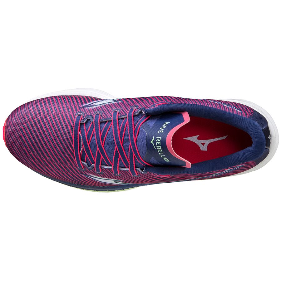 Pink Women Mizuno Wave Rebellion Running Shoes | 1829-QRTXP