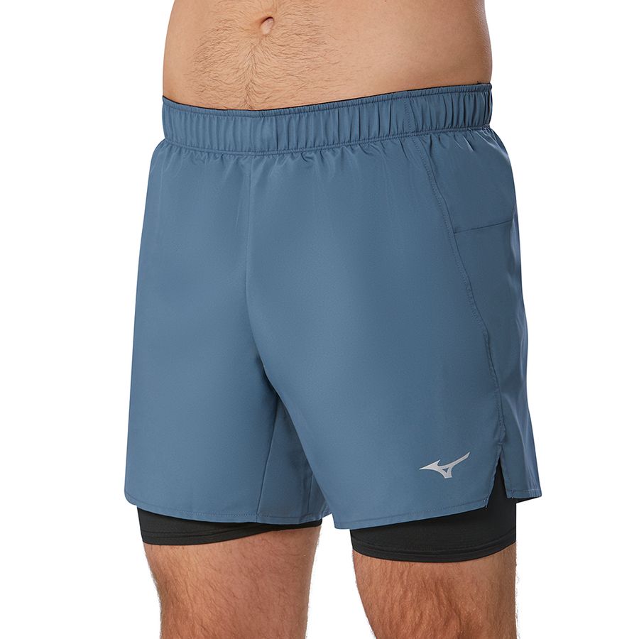 Purple Men Mizuno Core 5.5 2in1 Shorts | 7851-MXDJC