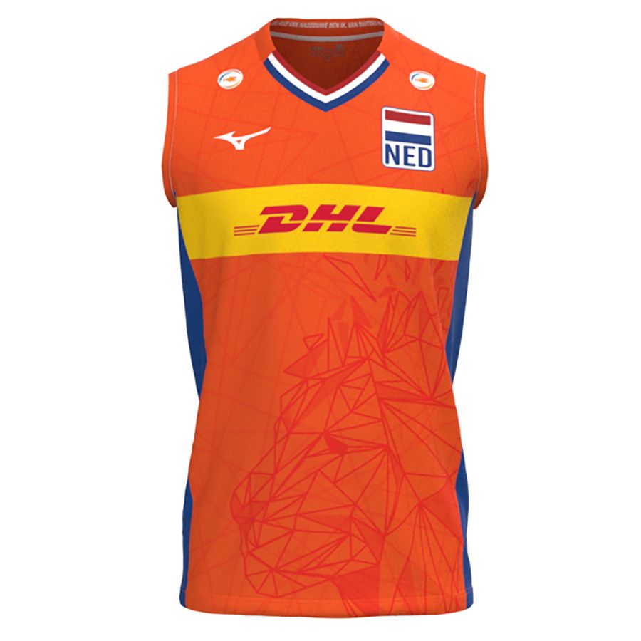 Red Men Mizuno Nevobo Voleyball Replica Tops | 2691-FZWSM