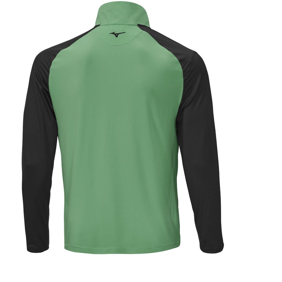 Turquoise / Green Men Mizuno Quick Dry Breeze 1/4 Zip Tops | 2541-INXWB