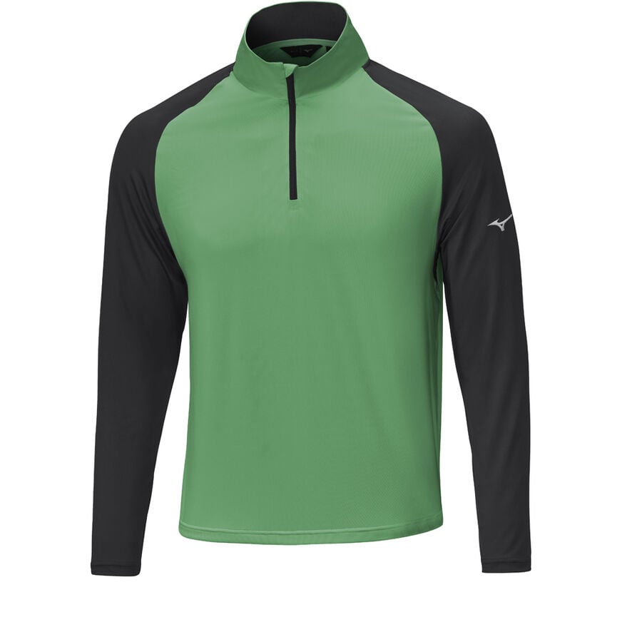 Turquoise / Green Men Mizuno Quick Dry Breeze 1/4 Zip Tops | 2541-INXWB