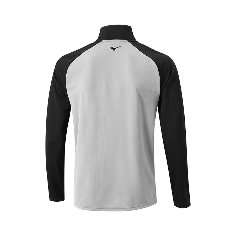 Turquoise / Grey Men Mizuno Winter Breeze Bloc 1/4 Zip Tops | 1852-STXUJ