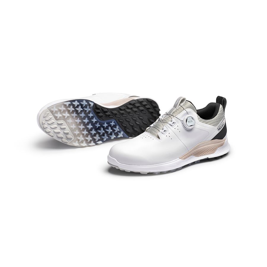 White Men Mizuno Genem Wg Boa Golf Shoes | 4936-WTVDI
