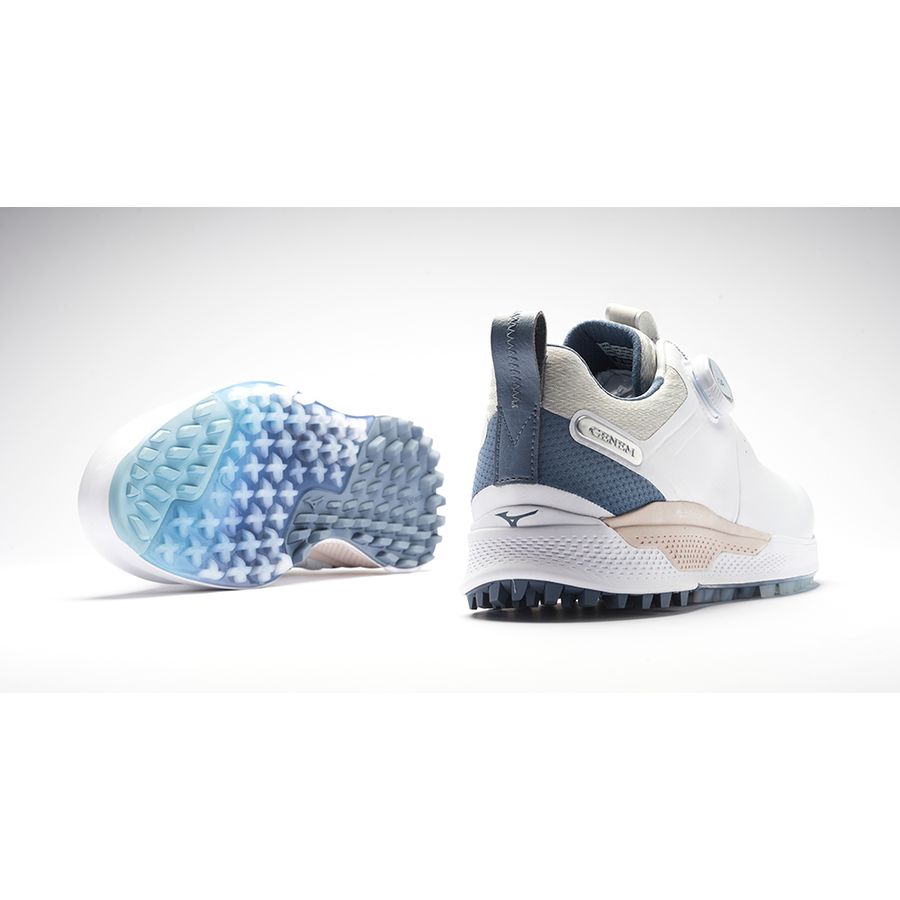 White Men Mizuno Genem Wg Boa Golf Shoes | 8207-QFYBK