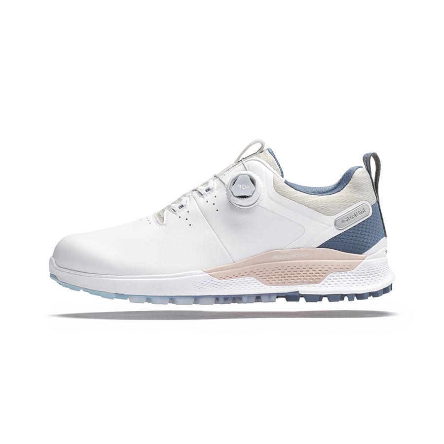 White Men Mizuno Genem Wg Boa Golf Shoes | 8207-QFYBK