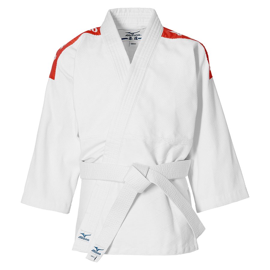 White Men Mizuno Kodomo Plus Belt Set Judogis | 2390-SBEQU