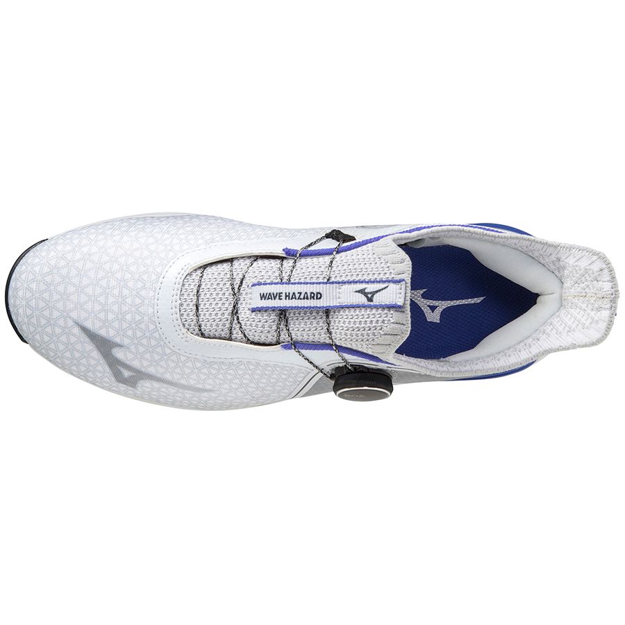 White Men Mizuno Wave Hazard Boa Golf Shoes | 4582-XSUPT