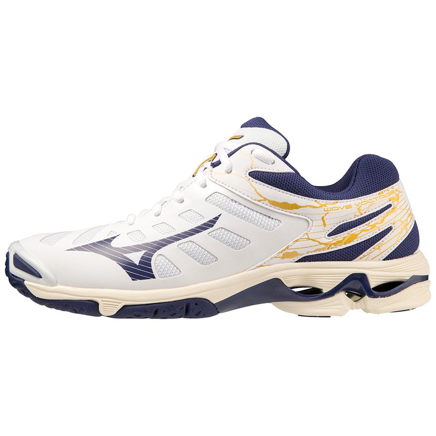 White Men Mizuno Wave Voltage Volleyball Shoes | 6182-MYQWH