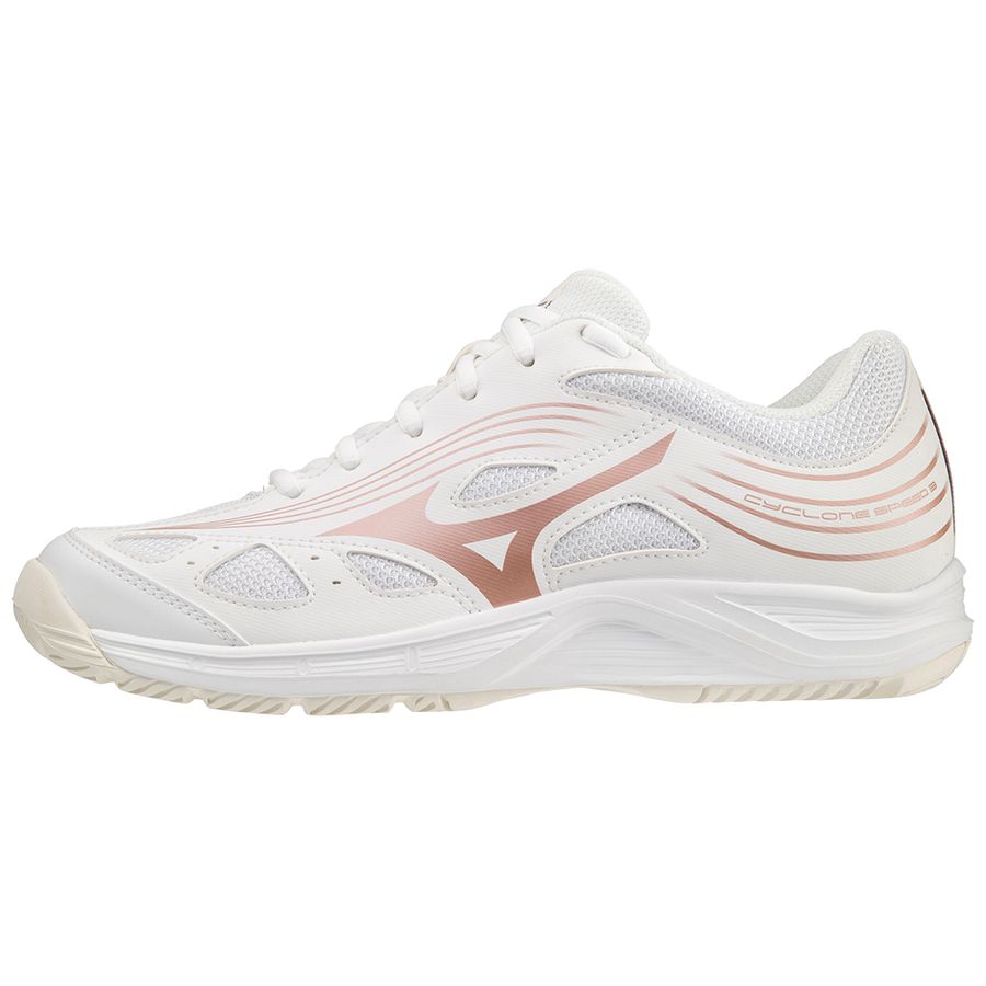 White Women Mizuno Cyclone Speed 3 Handball Shoes | 8753-YRPLC